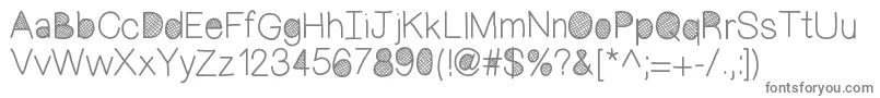 Mixcrosshatch-fontti – harmaat kirjasimet valkoisella taustalla
