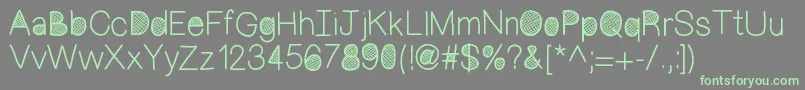 Mixcrosshatch Font – Green Fonts on Gray Background