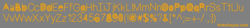 Mixcrosshatch Font – Orange Fonts on Gray Background