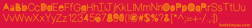 Mixcrosshatch Font – Orange Fonts on Red Background