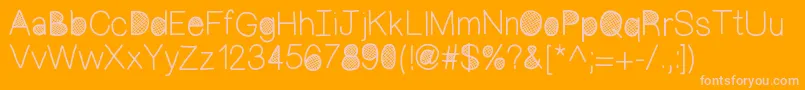 Mixcrosshatch Font – Pink Fonts on Orange Background