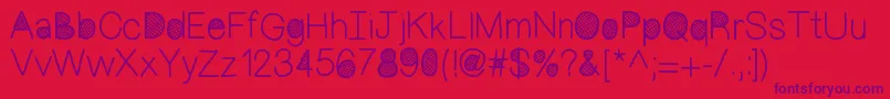 Шрифт Mixcrosshatch – фиолетовые шрифты на красном фоне