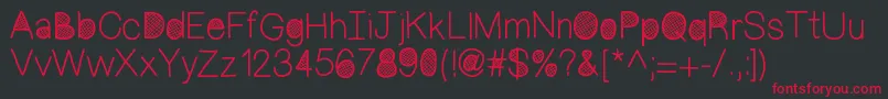 Mixcrosshatch Font – Red Fonts on Black Background