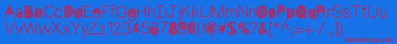 Mixcrosshatch Font – Red Fonts on Blue Background