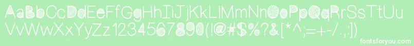 Mixcrosshatch Font – White Fonts on Green Background