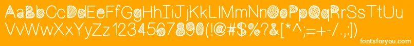 Mixcrosshatch Font – White Fonts on Orange Background