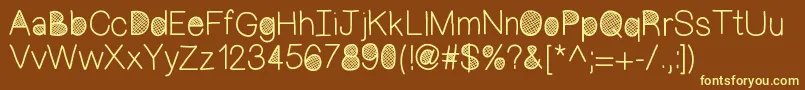 Mixcrosshatch Font – Yellow Fonts on Brown Background