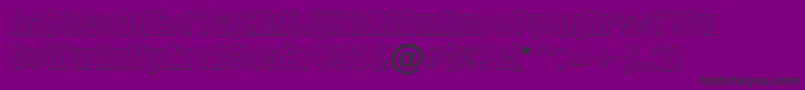 Fonte AAlternaotl – fontes pretas em um fundo violeta