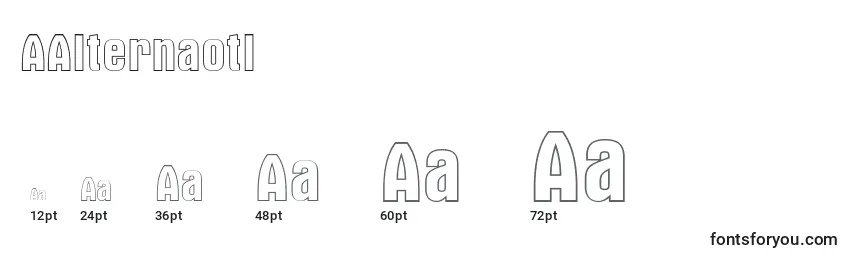 Размеры шрифта AAlternaotl