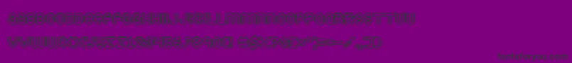 Puffyd-fontti – mustat fontit violetilla taustalla