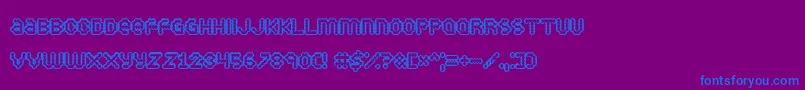 Puffyd Font – Blue Fonts on Purple Background
