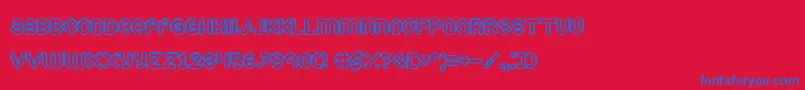 Puffyd Font – Blue Fonts on Red Background