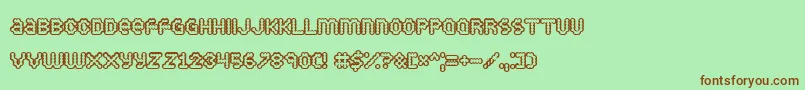 Puffyd Font – Brown Fonts on Green Background