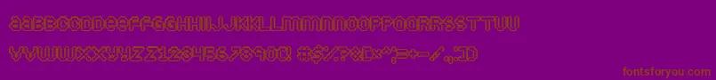 Puffyd-fontti – ruskeat fontit violetilla taustalla