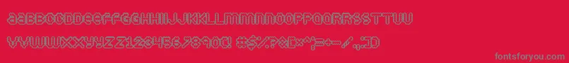 Puffyd Font – Gray Fonts on Red Background