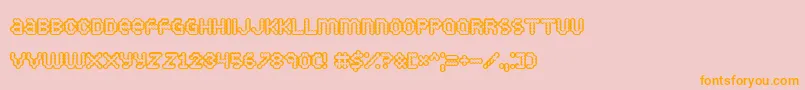 Puffyd Font – Orange Fonts on Pink Background