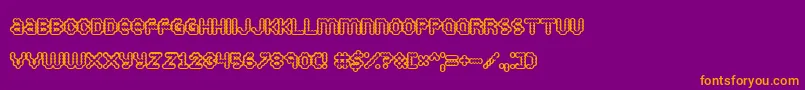Puffyd Font – Orange Fonts on Purple Background