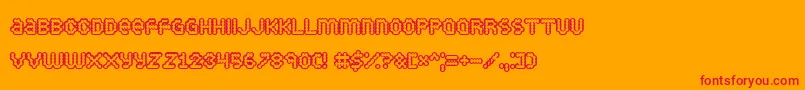 More about Puffyd Font Puffyd Font – Red Fonts on Orange Background