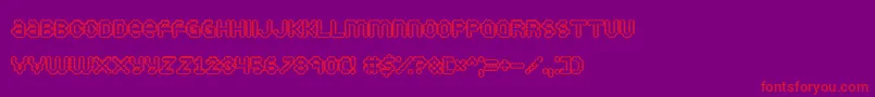 Puffyd Font – Red Fonts on Purple Background