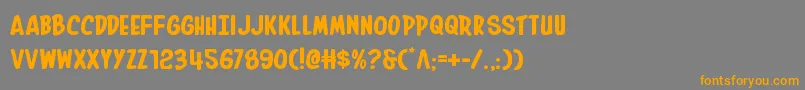 フォントInhouseeditionexpand – オレンジの文字は灰色の背景にあります。