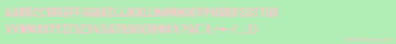 Inhouseeditionexpand Font – Pink Fonts on Green Background