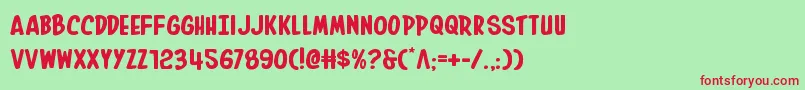 Inhouseeditionexpand Font – Red Fonts on Green Background