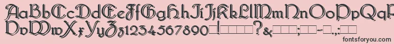 BridgnorthBlocked Font – Black Fonts on Pink Background