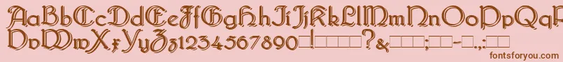 BridgnorthBlocked Font – Brown Fonts on Pink Background