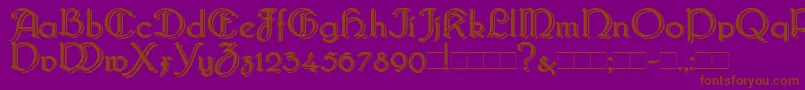 BridgnorthBlocked Font – Brown Fonts on Purple Background