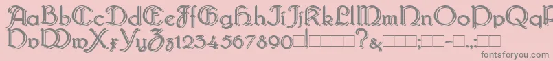 BridgnorthBlocked Font – Gray Fonts on Pink Background