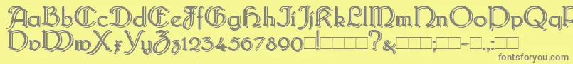 BridgnorthBlocked Font – Gray Fonts on Yellow Background