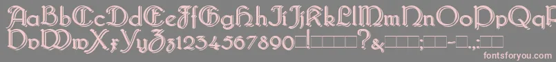 BridgnorthBlocked Font – Pink Fonts on Gray Background