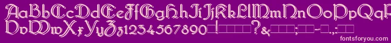 BridgnorthBlocked Font – Pink Fonts on Purple Background