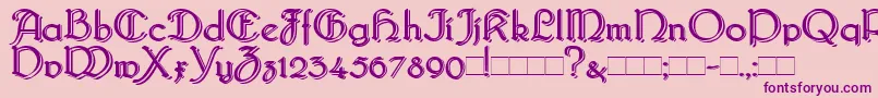 BridgnorthBlocked Font – Purple Fonts on Pink Background
