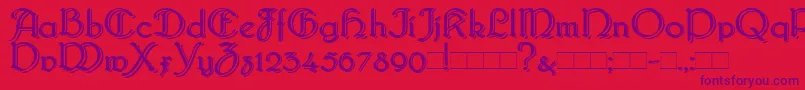 BridgnorthBlocked Font – Purple Fonts on Red Background