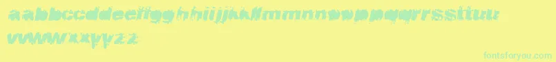 Czcionka Flux – zielone czcionki na żółtym tle