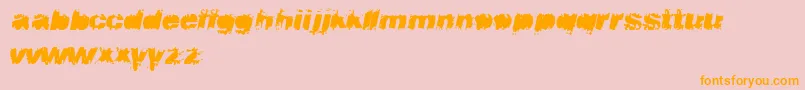 Flux Font – Orange Fonts on Pink Background