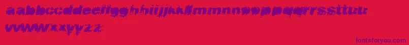 Flux Font – Purple Fonts on Red Background