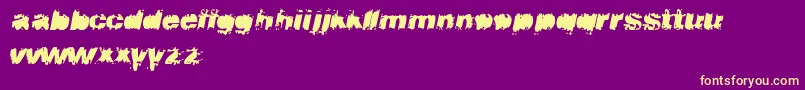 Flux Font – Yellow Fonts on Purple Background