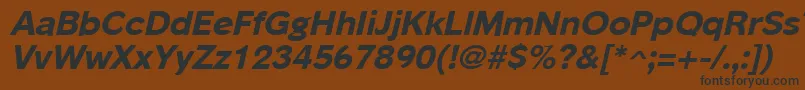 PhinsterExtraboldItalic Font – Black Fonts on Brown Background
