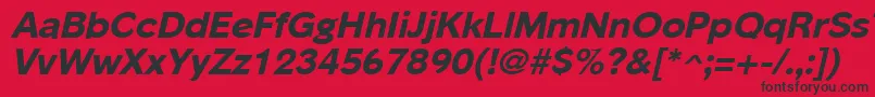 PhinsterExtraboldItalic Font – Black Fonts on Red Background