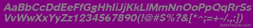 PhinsterExtraboldItalic Font – Gray Fonts on Purple Background