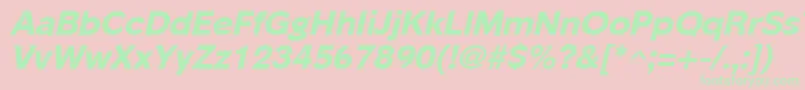 PhinsterExtraboldItalic Font – Green Fonts on Pink Background