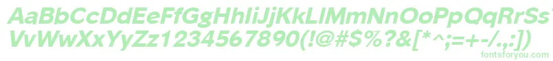 PhinsterExtraboldItalic Font – Green Fonts on White Background