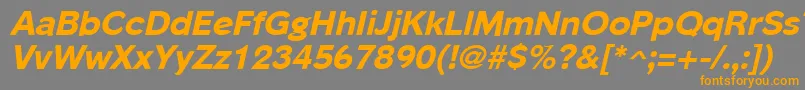 PhinsterExtraboldItalic Font – Orange Fonts on Gray Background