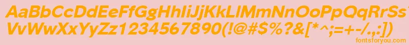 PhinsterExtraboldItalic Font – Orange Fonts on Pink Background