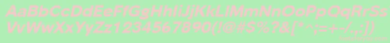 PhinsterExtraboldItalic Font – Pink Fonts on Green Background