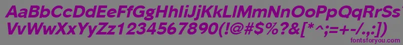 PhinsterExtraboldItalic Font – Purple Fonts on Gray Background