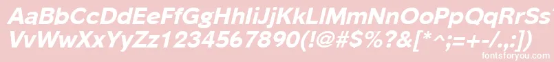 PhinsterExtraboldItalic Font – White Fonts on Pink Background