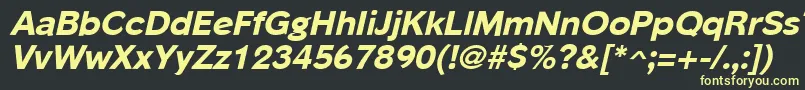 PhinsterExtraboldItalic Font – Yellow Fonts on Black Background